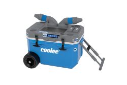 Coolee CL-50R  - Ultimate Portable Air Conditioner and Drink Cooler Blue with gray top AC fan ports at top
