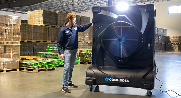 Cool Boss portable evaporative cooler for industrial facilities